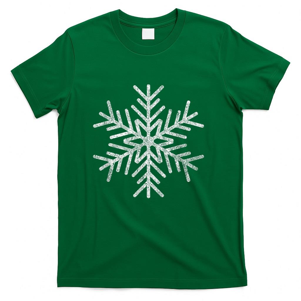 White Snowflake Christmas Gift Men Women Children T-Shirt