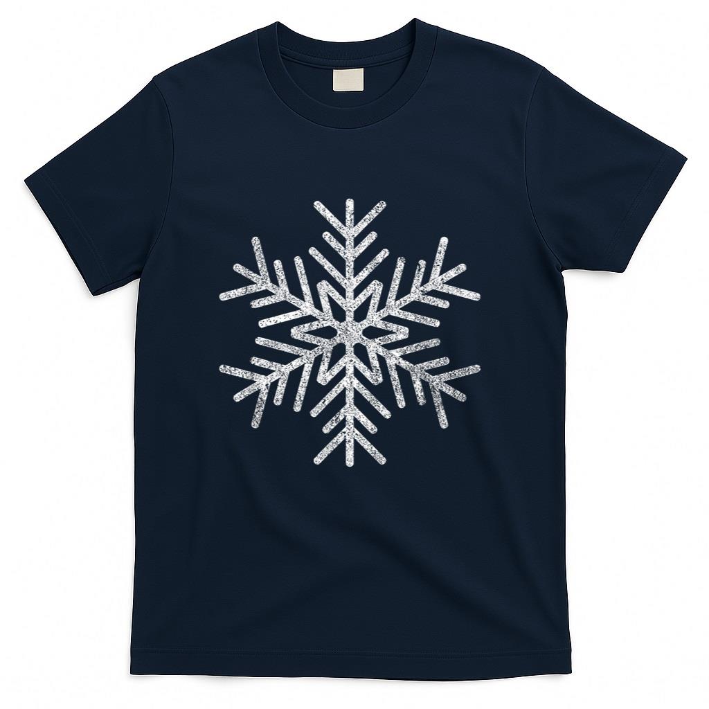 White Snowflake Christmas Gift Men Women Children T-Shirt