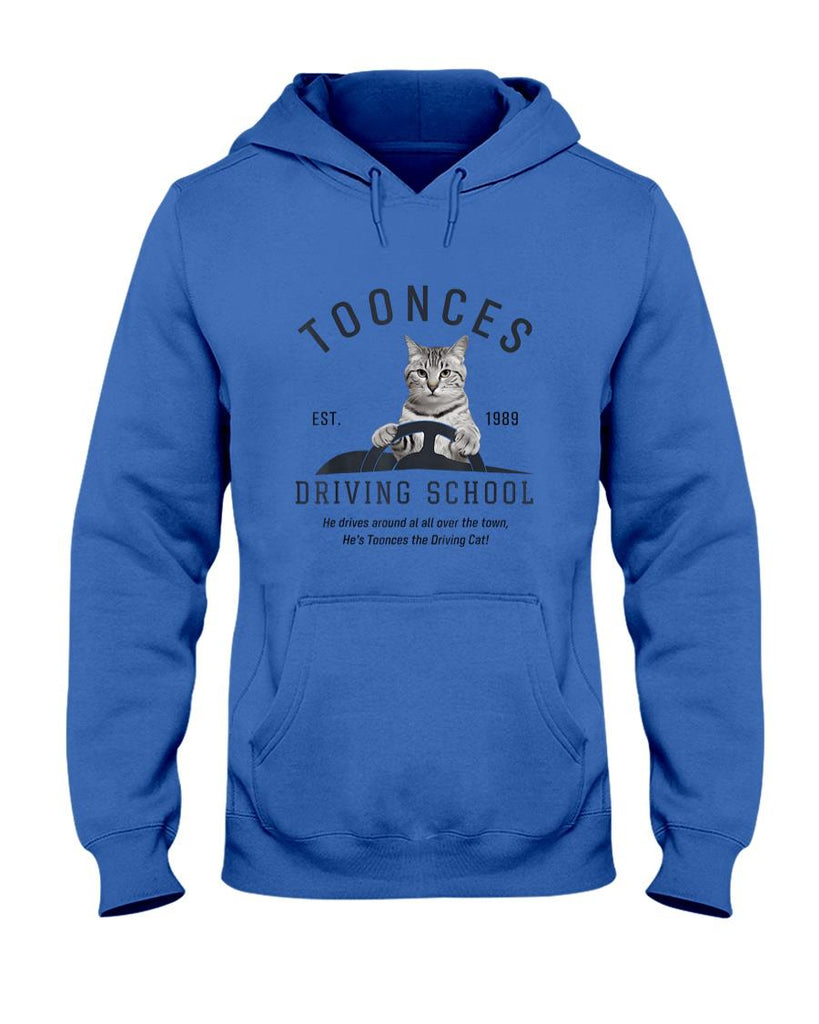 Funny Tees - Toonces Driving School Est. 1989 - The Driving Cat Men Women Kids T-Shirt