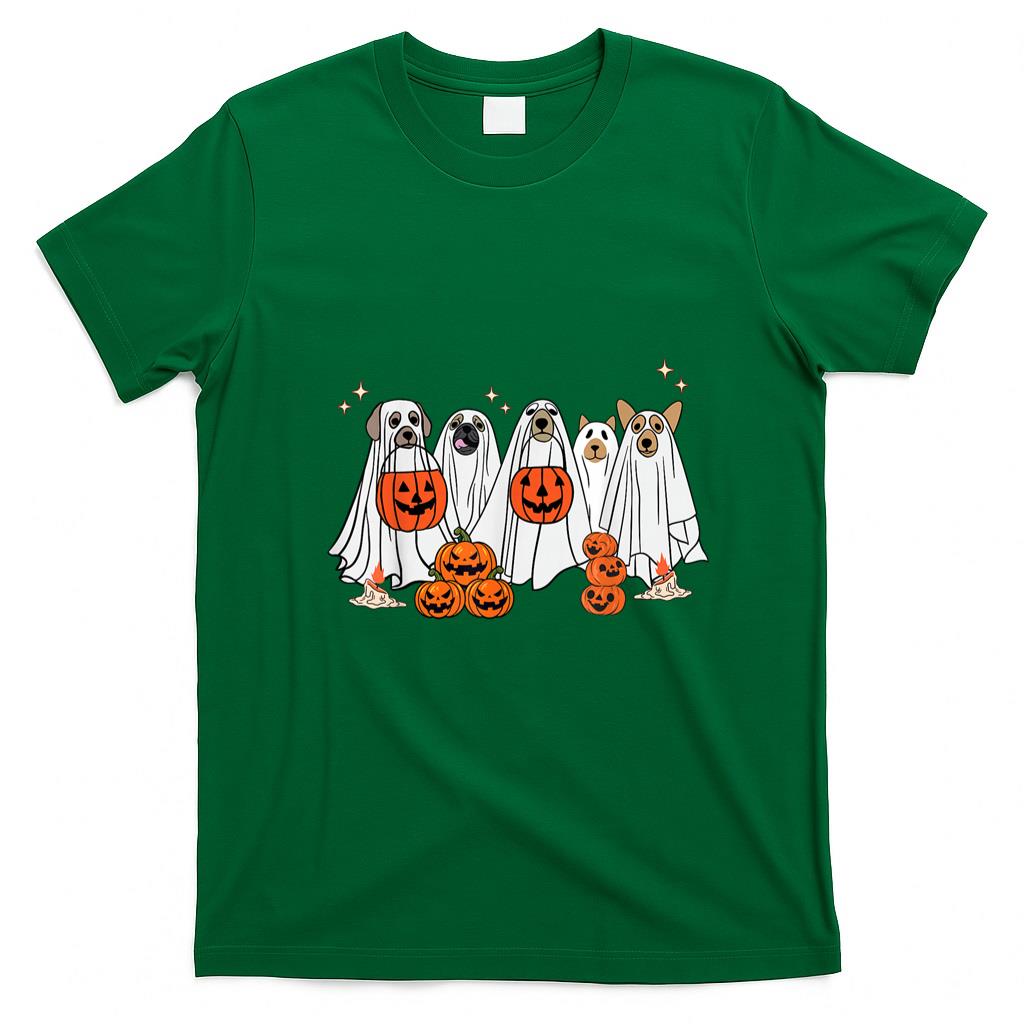 Pet Mom Halloween Shirt - Dog Ghost Cute Dog Dressed As Ghost Funny Halloween Dog T-Shirt