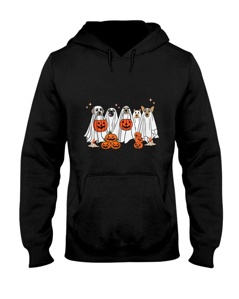 Pet Mom Halloween Shirt - Dog Ghost Cute Dog Dressed As Ghost Funny Halloween Dog T-Shirt