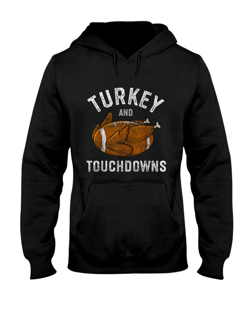 Thanksgiving Turkey and Touchdowns Football Men Boys T-Shirt