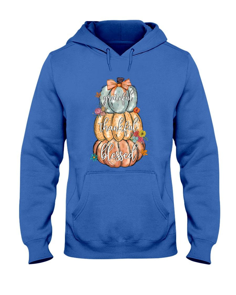 Coquette Bow Pumpkin Grateful Thankful Blessed Thanksgiving T-Shirt