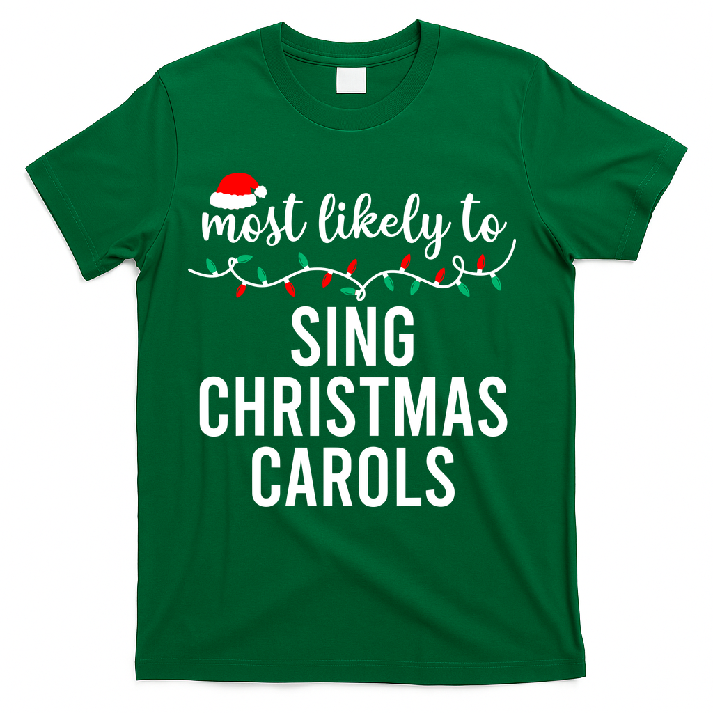 Most Likely To Christmas Matching Family Pajamas Funny T-Shirt