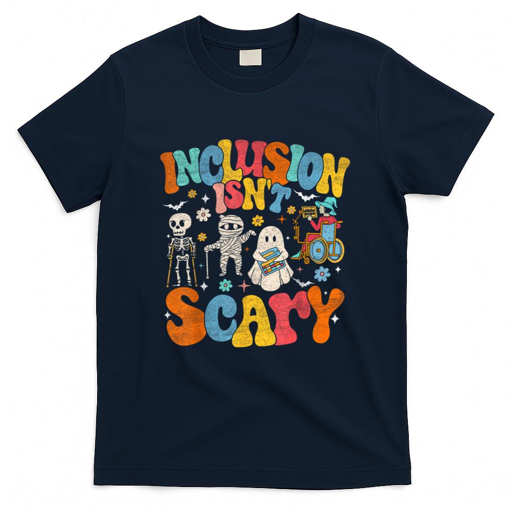 Halloween Shirt - Inclusion Isn't Scary Ghost Mummy Halloween SLP Sped Teacher T-Shirt
