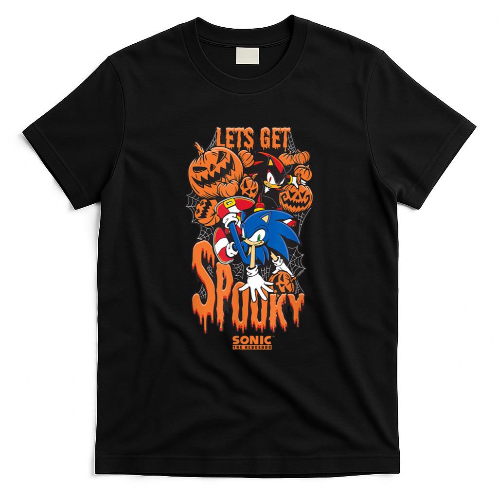 Halloween Shirt - Sonic The Hedgehog Halloween Let's Get Spooky Sonic & Shadow T-Shirt