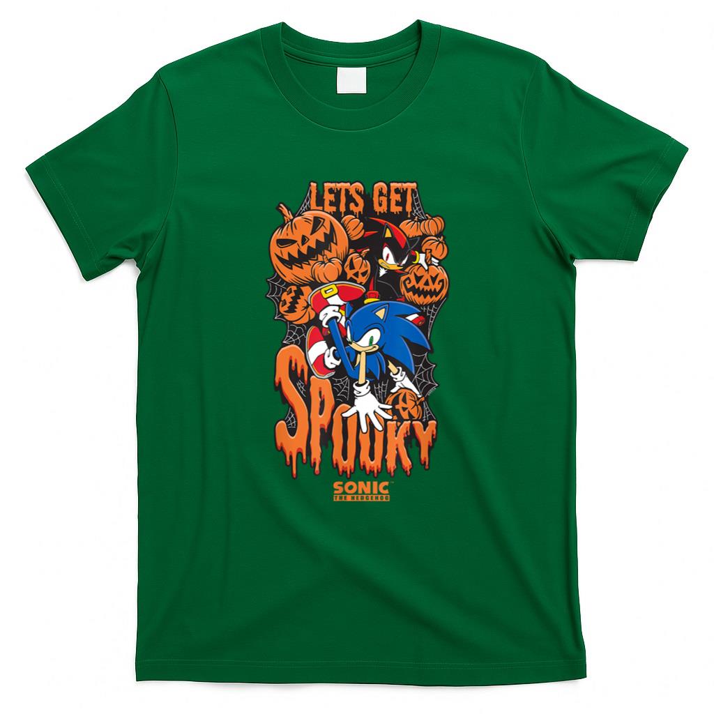 Halloween Shirt - Sonic The Hedgehog Halloween Let's Get Spooky Sonic & Shadow T-Shirt