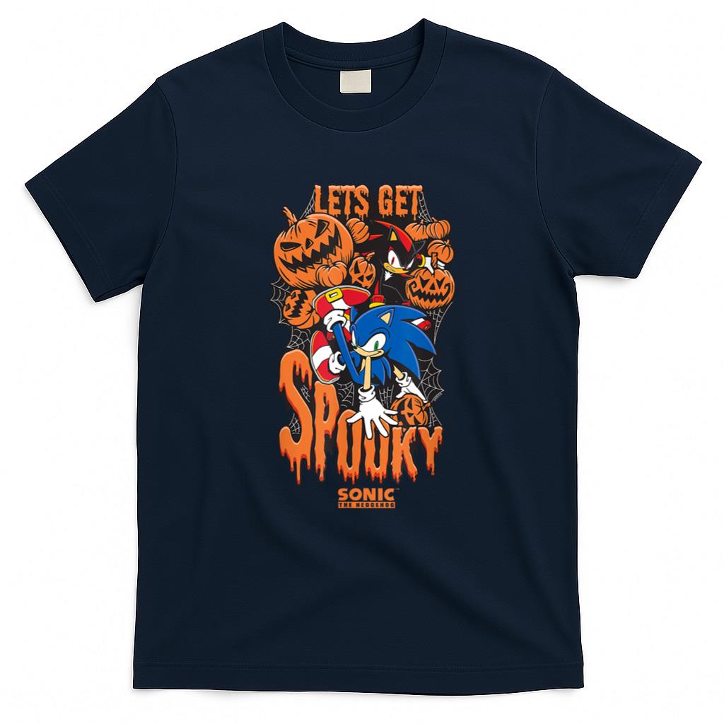 Halloween Shirt - Sonic The Hedgehog Halloween Let's Get Spooky Sonic & Shadow T-Shirt