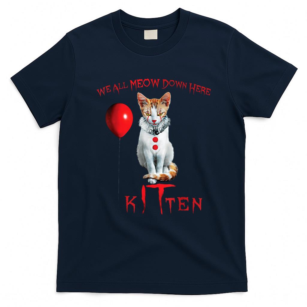 Halloween Shirt - We All Meow Clown Cat Kitten Halloween Funny Cute T-Shirt
