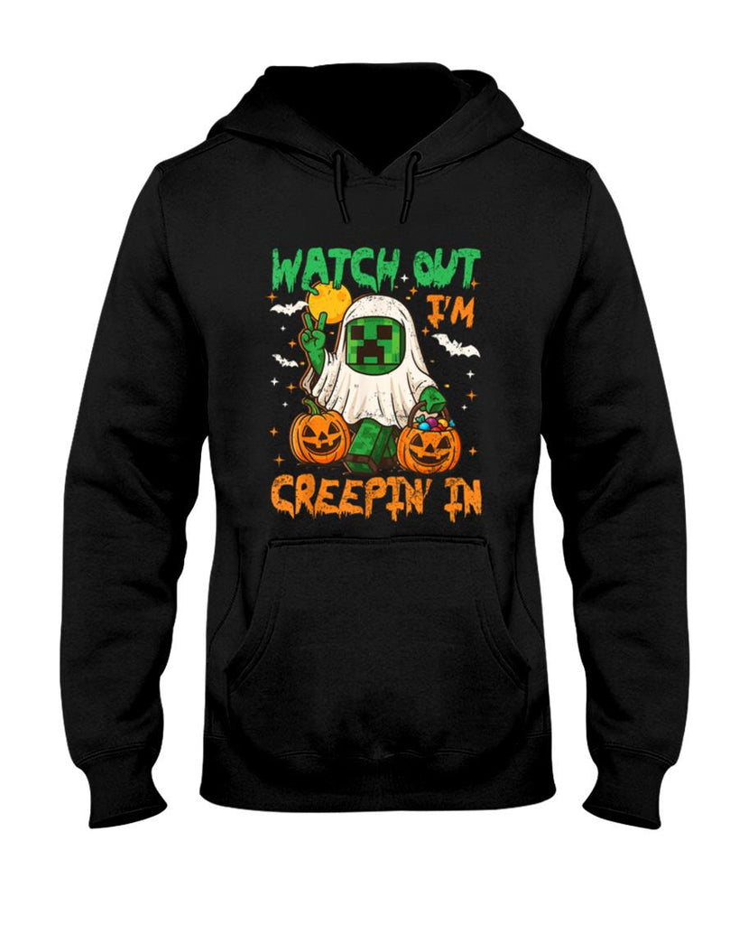 Halloween Shirt - Halloween Costume Kid Boy Game Pixel Ghost Creepin In Spooky T-Shirt