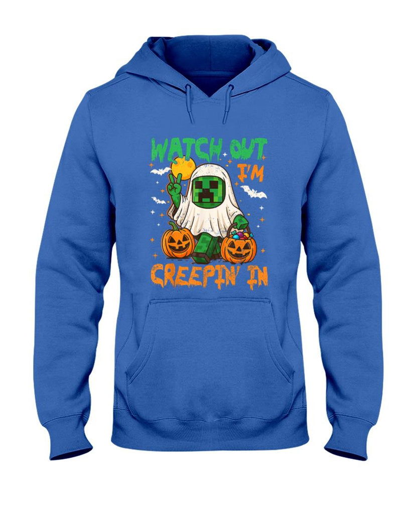 Halloween Shirt - Halloween Costume Kid Boy Game Pixel Ghost Creepin In Spooky T-Shirt