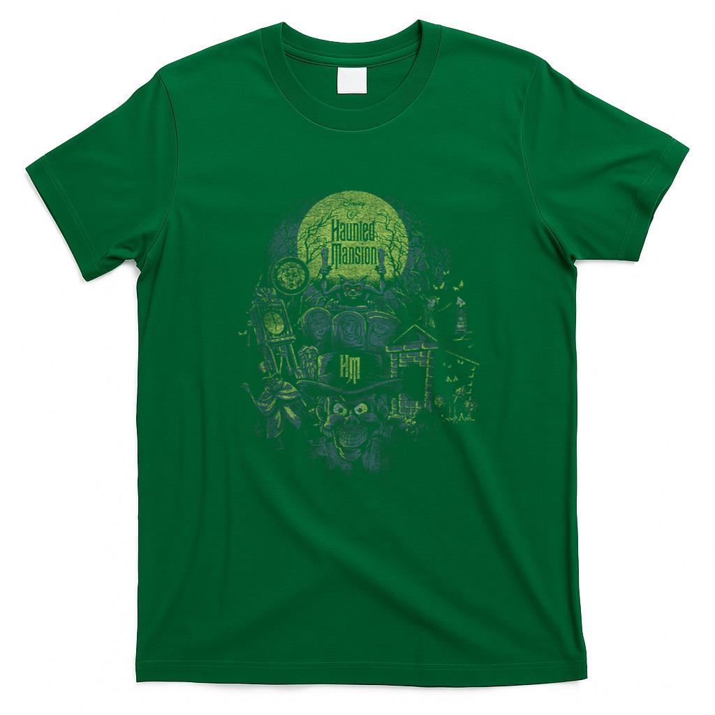 Halloween Shirt - The Haunted Mansion Halloween Haunted Montage Retro Poster T-Shirt