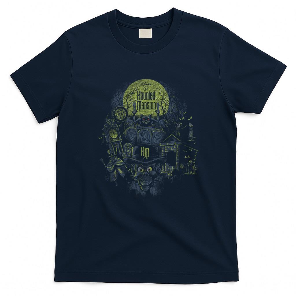 Halloween Shirt - The Haunted Mansion Halloween Haunted Montage Retro Poster T-Shirt