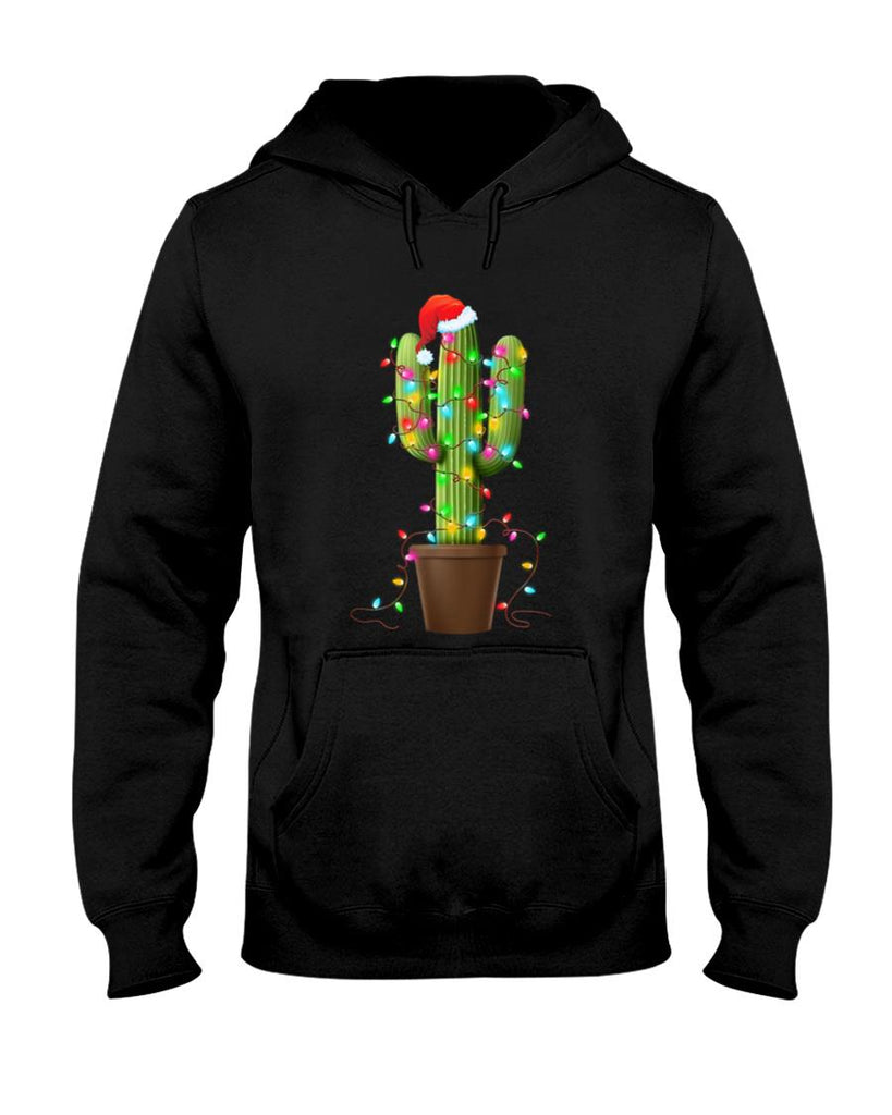 Christmas Lights Cactus Lover Funny Xmas Gifts For Men Women T-Shirt