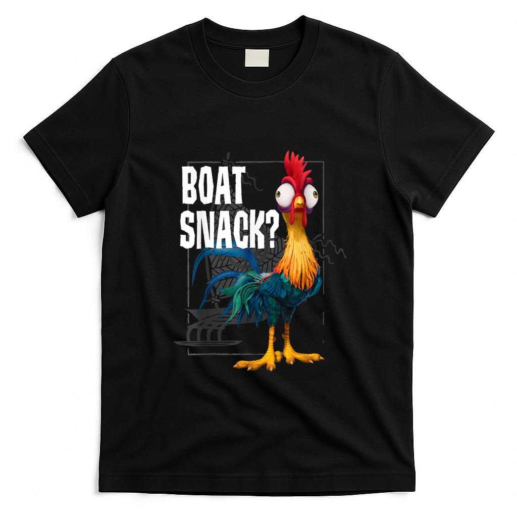 Funny Tees - Disney Moana Hei Hei Boat Snack Vintage Style Poster T-Shirt