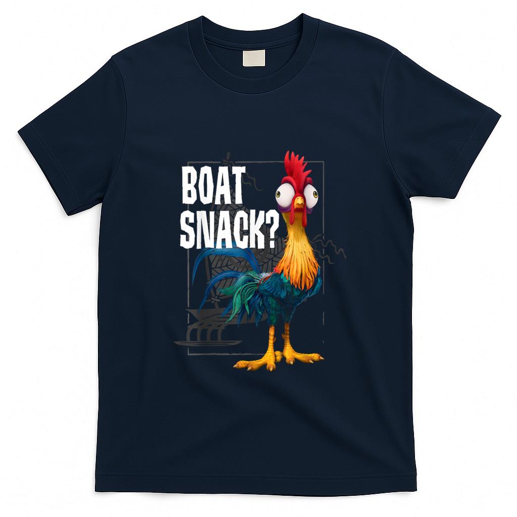 Funny Tees - Disney Moana Hei Hei Boat Snack Vintage Style Poster T-Shirt
