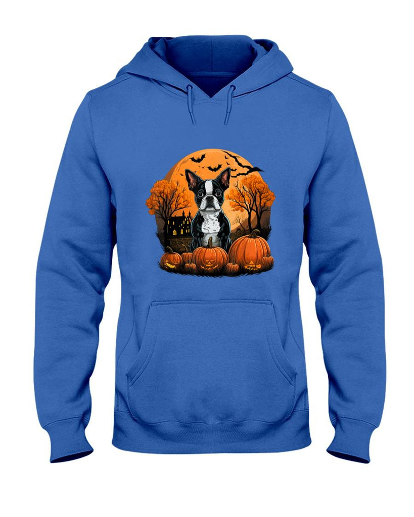 Pet Mom Halloween Shirt - Pumpkin Boston Terrier costume on Boston Terrier Halloween T-Shirt
