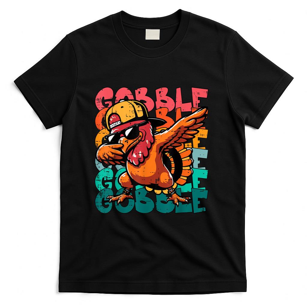 Thanksgiving Turkey Dab Gobble Funny Toddler Boys Kids Youth T-Shirt