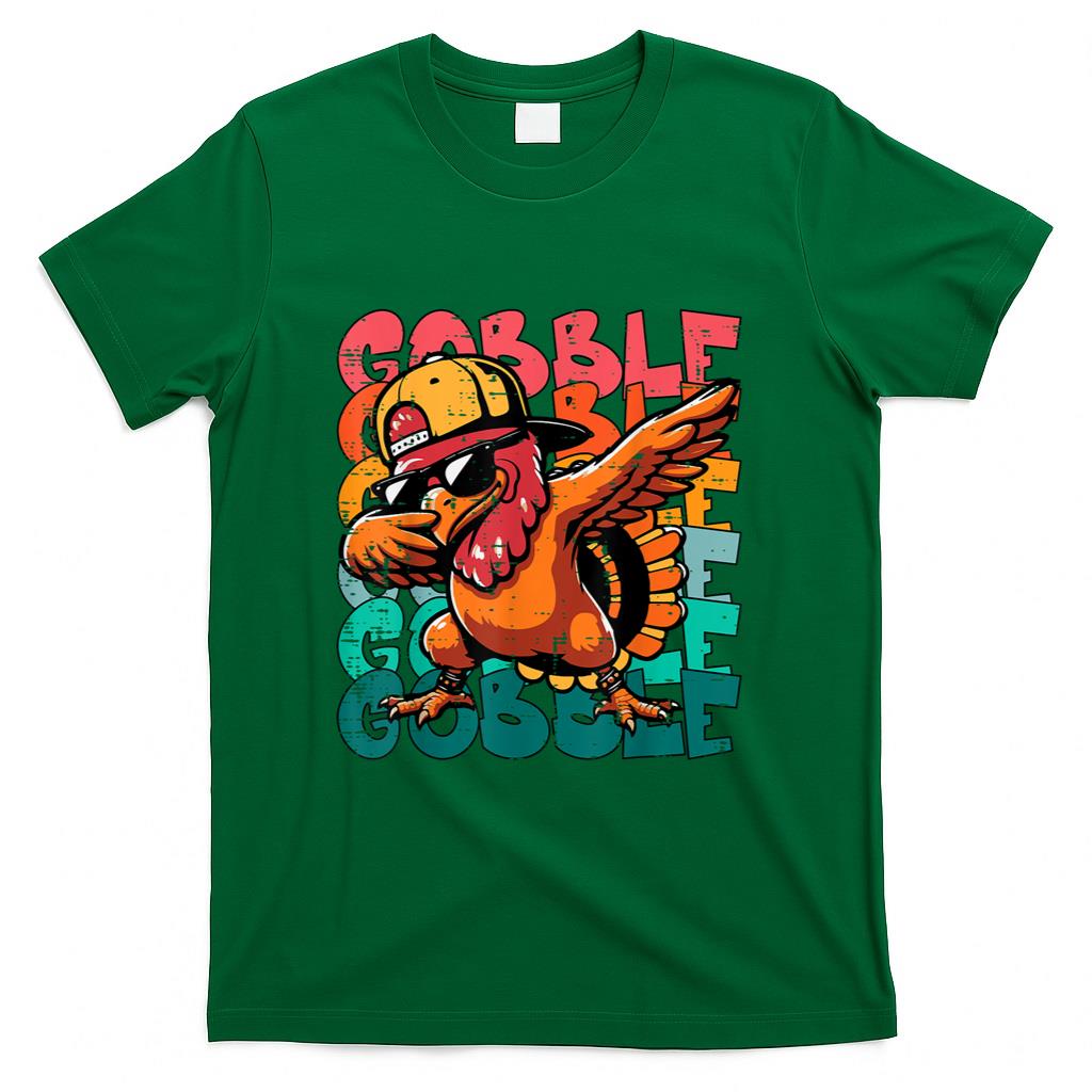 Thanksgiving Turkey Dab Gobble Funny Toddler Boys Kids Youth T-Shirt