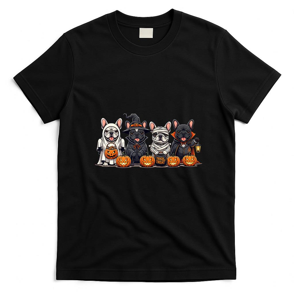 Pet Mom Halloween Shirt - French Bulldog Ghost Witch Pumpkins Halloween Dog Costume T-Shirt