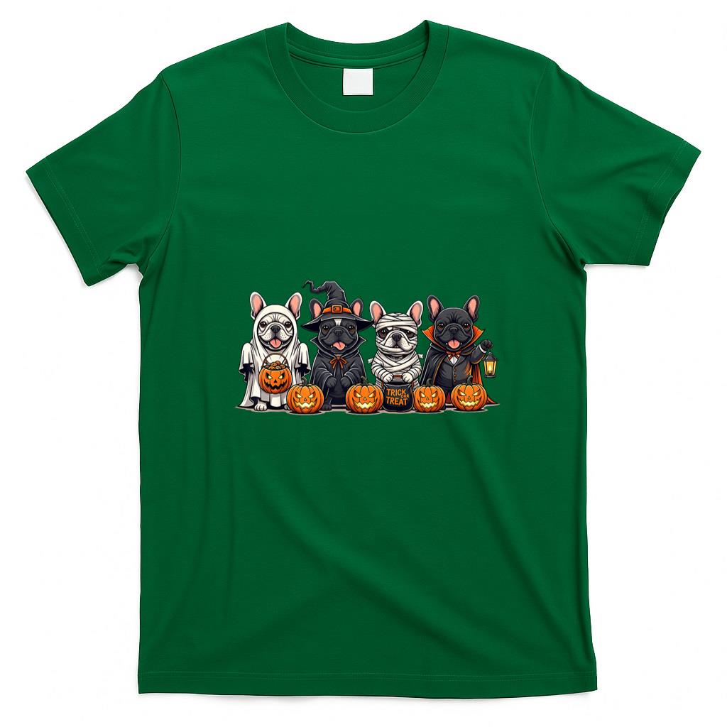 Pet Mom Halloween Shirt - French Bulldog Ghost Witch Pumpkins Halloween Dog Costume T-Shirt