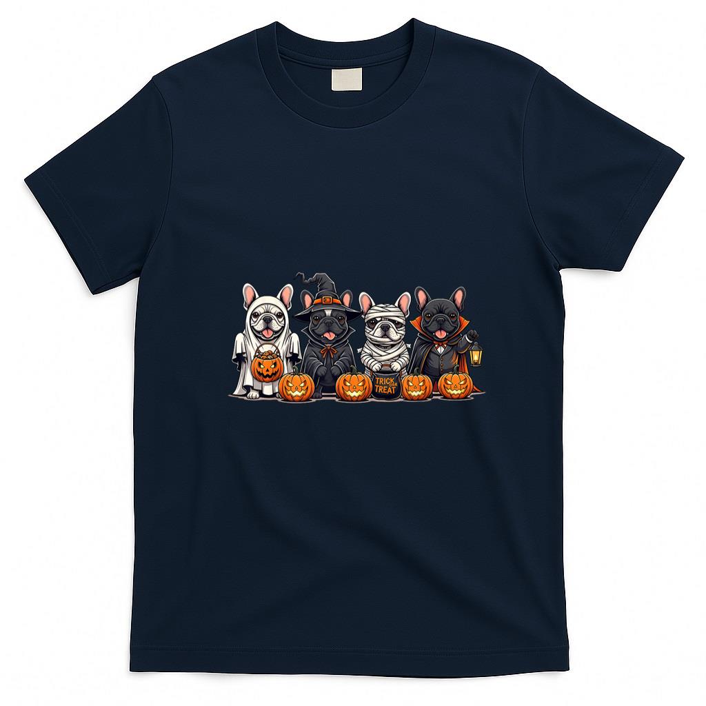 Pet Mom Halloween Shirt - French Bulldog Ghost Witch Pumpkins Halloween Dog Costume T-Shirt