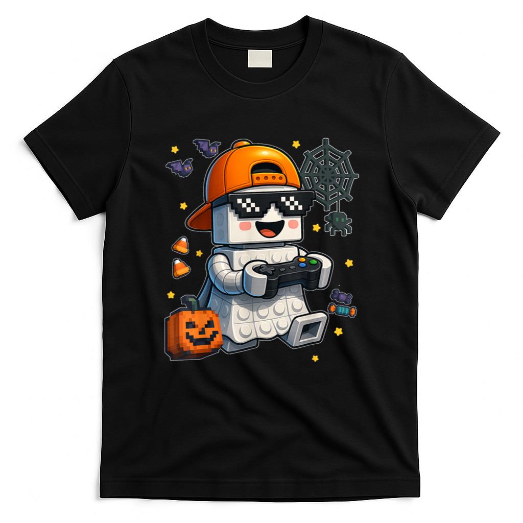 Halloween Shirt - Building Brick Boo Game Controller Halloween Costumes Boys T-Shirt