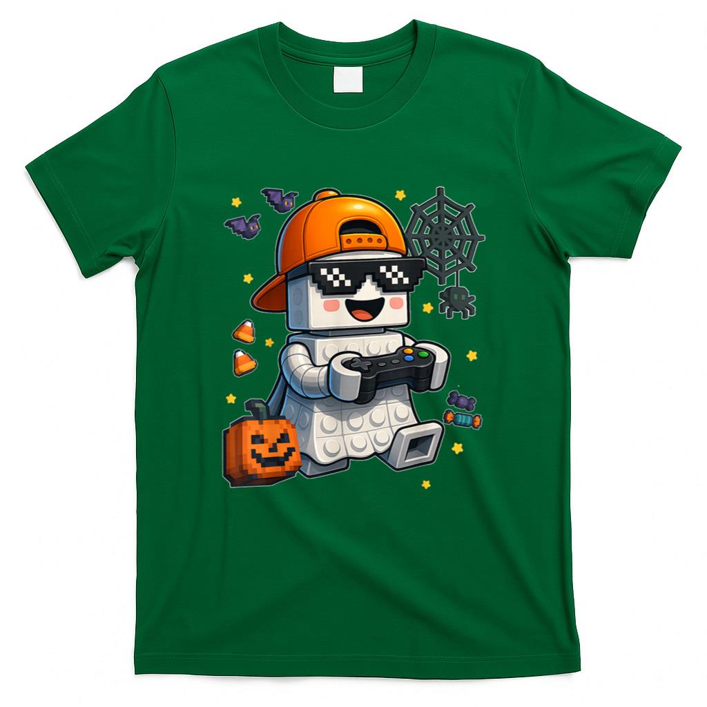 Halloween Shirt - Building Brick Boo Game Controller Halloween Costumes Boys T-Shirt