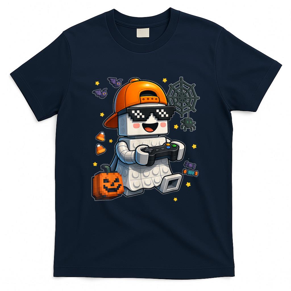 Halloween Shirt - Building Brick Boo Game Controller Halloween Costumes Boys T-Shirt
