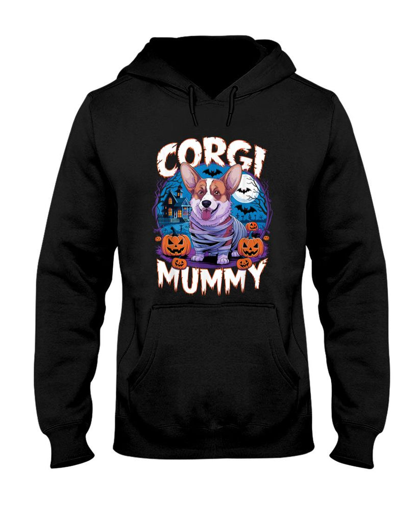 Pet Mom Halloween Shirt - Corgi Mummy Scary Halloween Costume Dog Owner Welsh Corgi T-Shirt