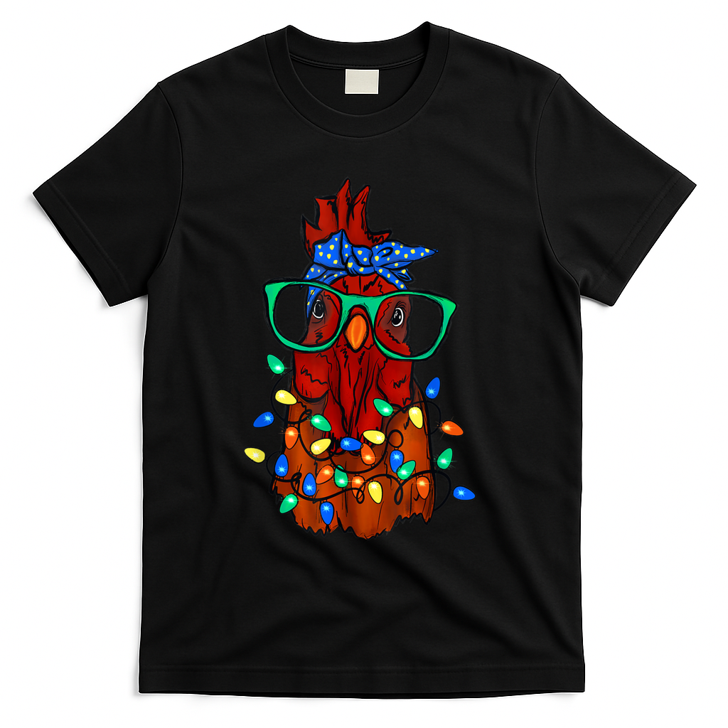 Funny Chicken Farmer Women Girls Family Christmas T-Shirt