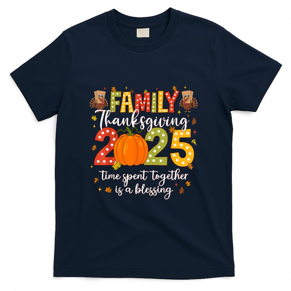 Family Thanksgiving 2025 Thanksgiving Crew Turkey Matching T-Shirt
