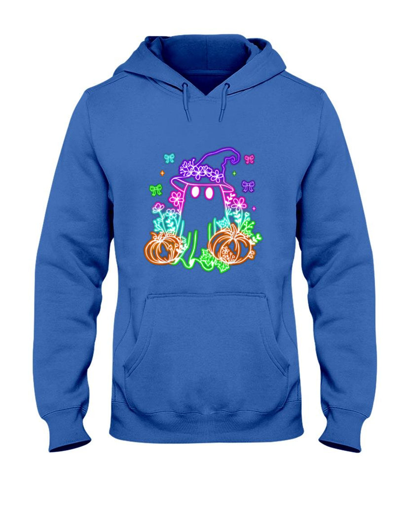 Halloween Shirt - Cute Boo Halloween Ghost Witch Pumpkin Trendy Halloween Neon T-Shirt