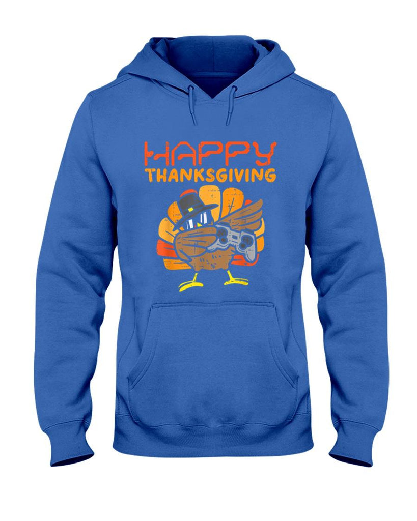 Happy Thanksgiving Dabbing Gamer Turkey Kids Boys Girls Men T-Shirt