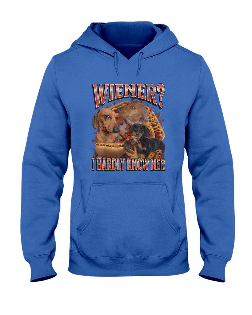 Funny Tees - Wiener I Hardly Know Her Funny Offensive Dachshund Bootleg T-Shirt