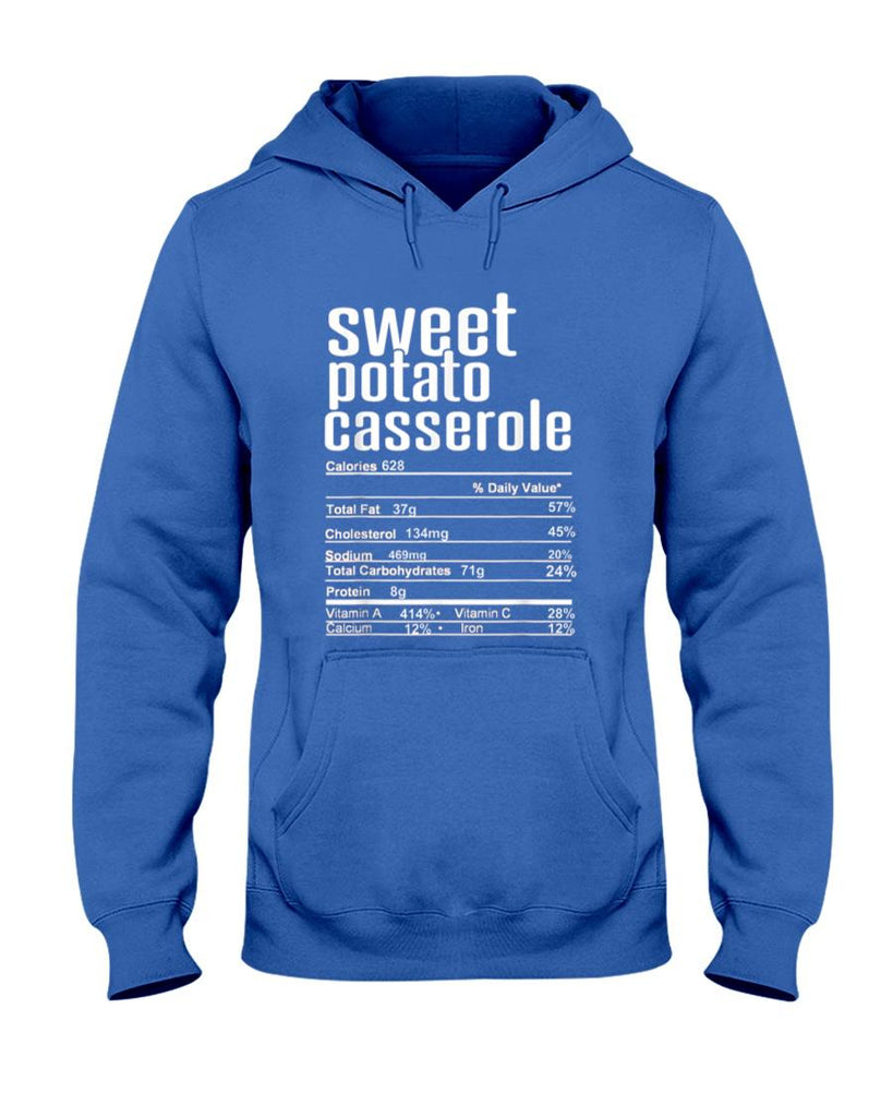 Thanksgiving Christmas Sweet Potato Casserole Nutrition Fact T-Shirt