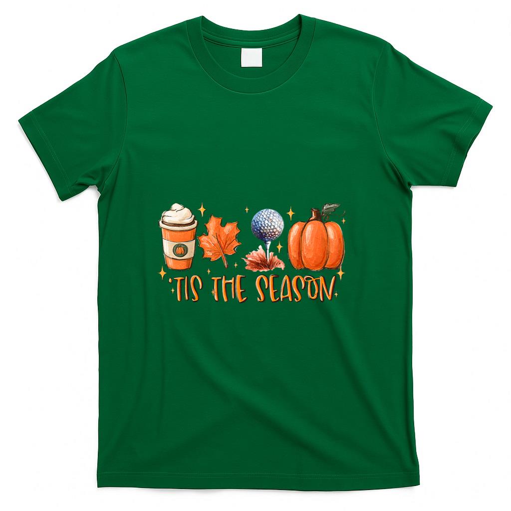 Tis The Season Golf Fall Coffee Pumpkin Thanksgiving T-Shirt