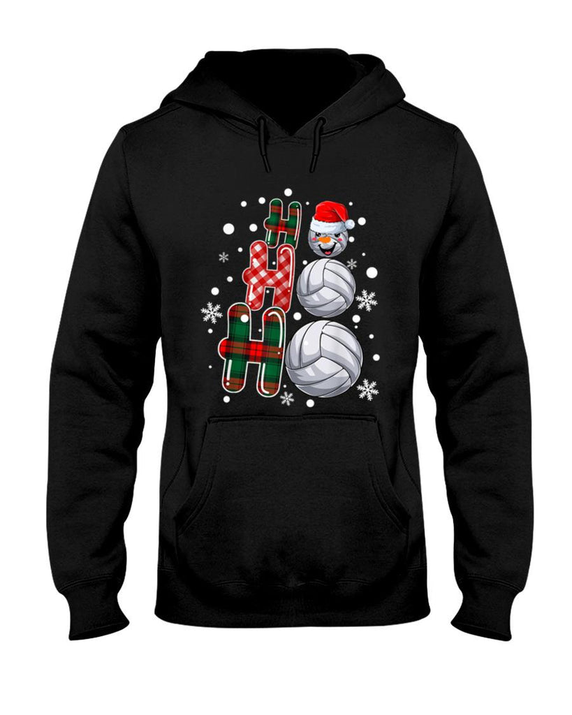 Christmas Ho-Ho-Ho Santa Snowman Volleyball Xmas Pajama T-Shirt