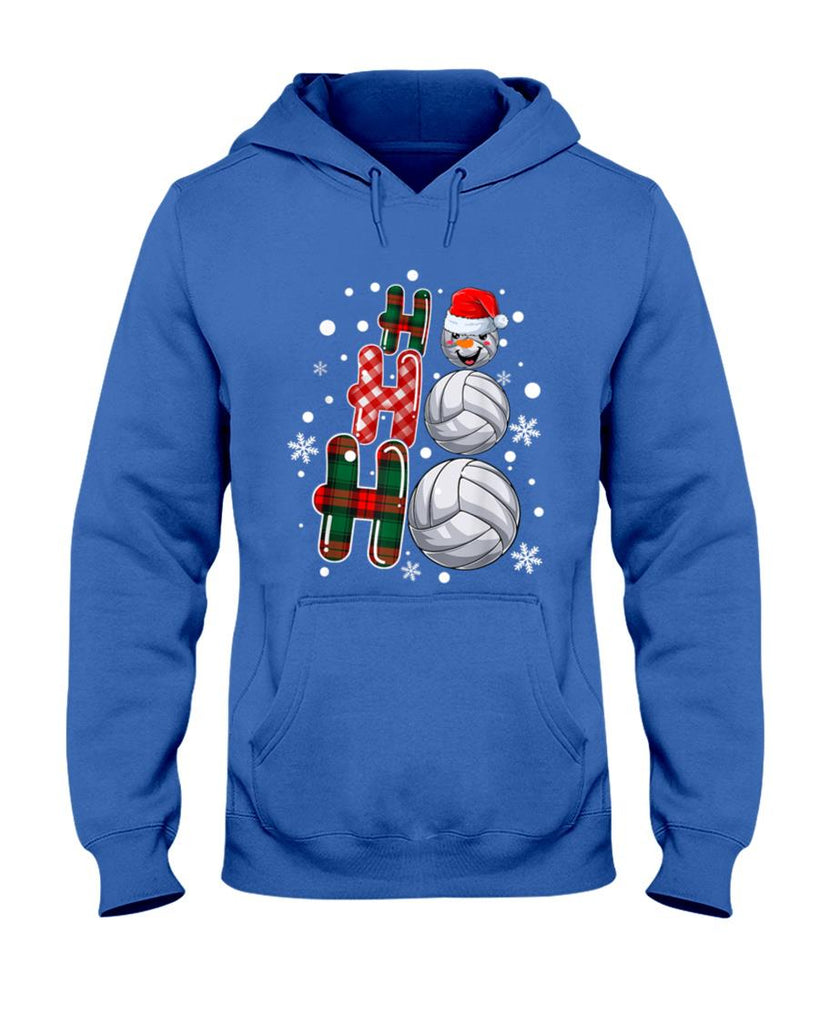 Christmas Ho-Ho-Ho Santa Snowman Volleyball Xmas Pajama T-Shirt