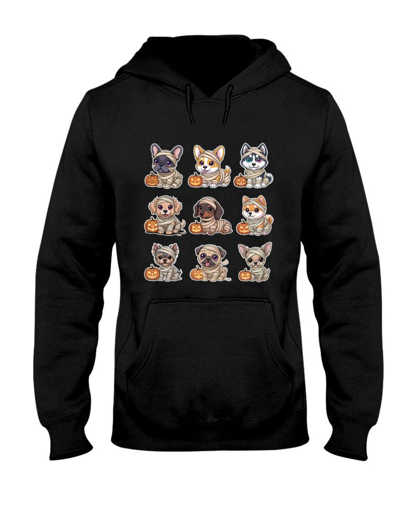 Pet Mom Halloween Shirt - Cute Puppy Mummy Halloween Dogs Frenchie Corgi Dachshund Pug Long Sleeve T-Shirt