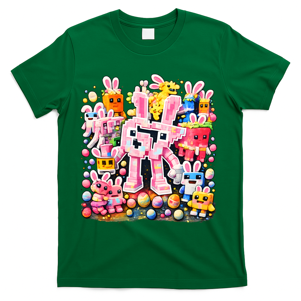 6-7 Easter Bunny Brainrot Funny 67 Meme T-Shirt - Green