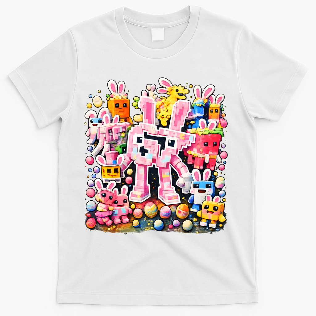 6-7 Easter Bunny Brainrot Funny 67 Meme T-Shirt - White