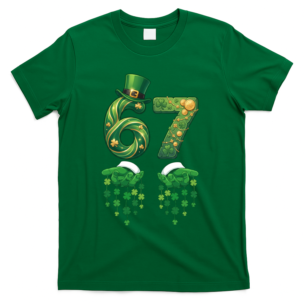 67 St Patricks Day Six Seven T-Shirt - Green