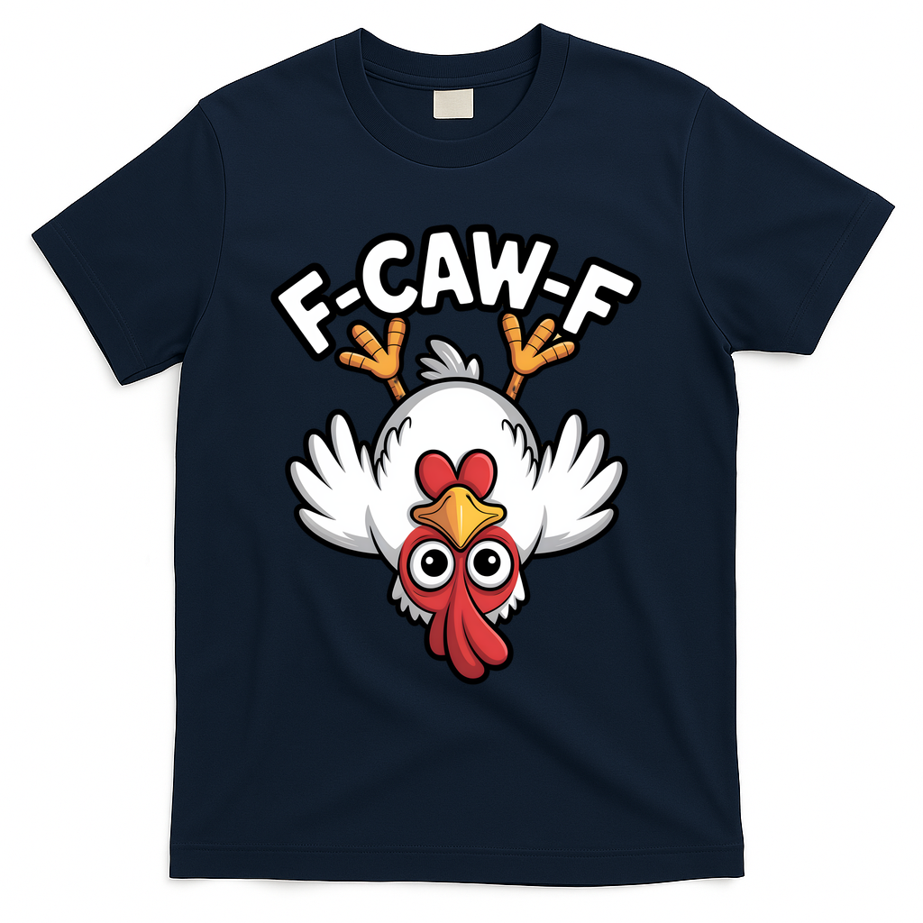 Funny Rooster Meme F-Caw-F T-Shirt