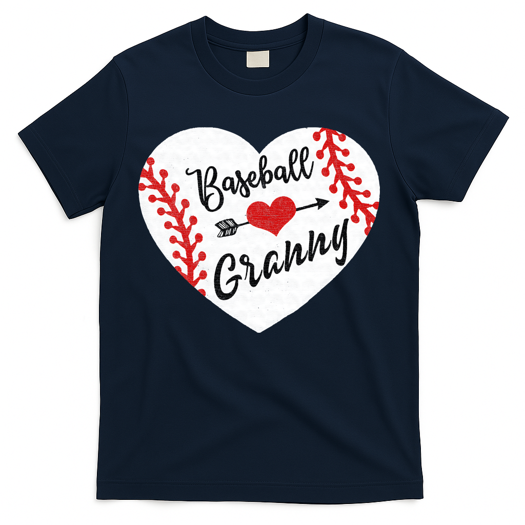 Baseball Heart Granny Grandma Mother's Day Gift T-Shirt