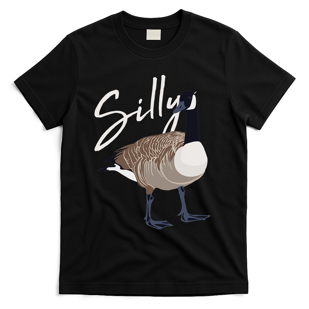Canadian Goose Silly Goose Funny Cute Bird Hunter T-Shirt