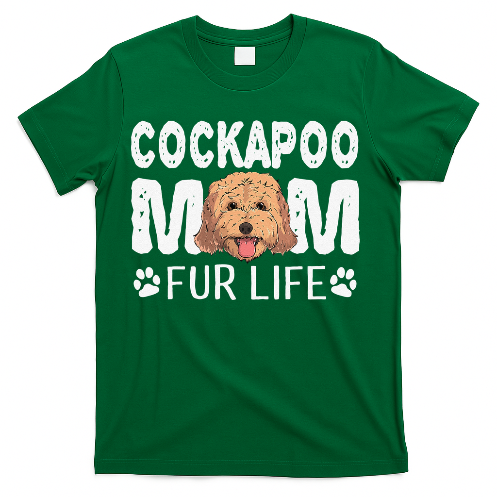 Cockapoo Mom Fur Life Dog Pun Mother's Day Cute T-Shirt