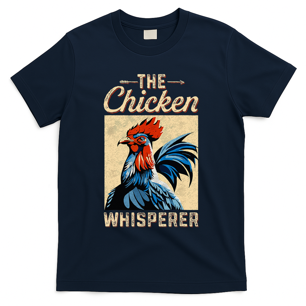 Chicken Whisperer Funny Vintage Chicken Portrait Farming Hen T-Shirt