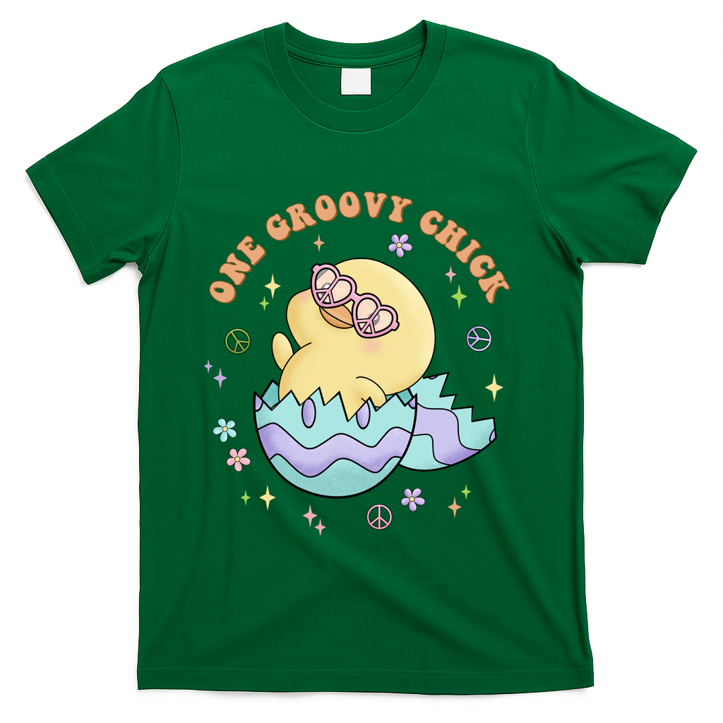 One Groovy Chick Funny Cute Baby Chicken T-Shirt