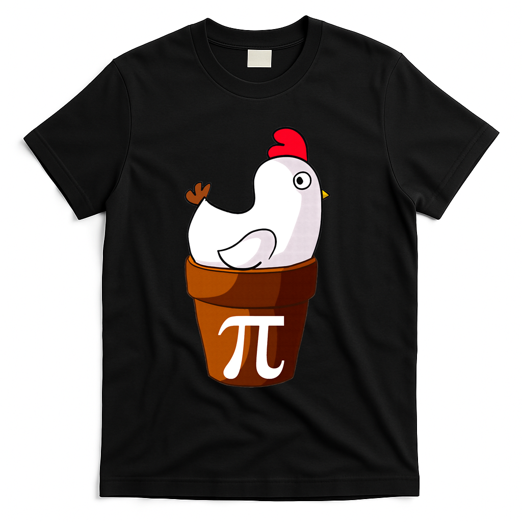 Chicken Pot Pi Funny Pie Day Cartoon Chicken Pot Pi T-Shirt